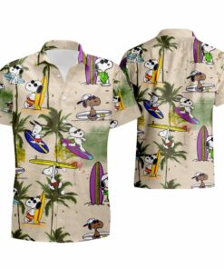 Surfing Snoopy Aloha Shirt For Men Women