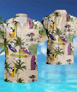 Surfing Snoopy Aloha Shirt For Men Women