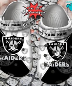 Team Pattern Las Vegas Raiders Crocs For Fans