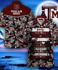 Texas A&m Aggies Wes & Willy Floral Hawaiian Shirt Best Gift