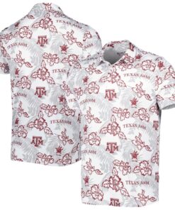 Texas A&m Aggies Reyn Spooner White Hawaiian Shirt For Fans