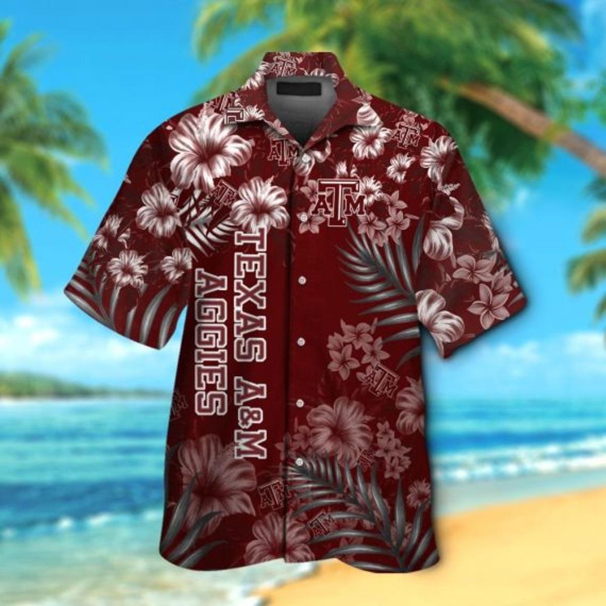 White Texas A&m Aggies Spontaneous Is Romantic Camp Hawaiian Shirt