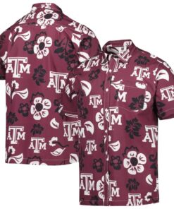 Texas A&m Aggies Wes & Willy Floral Hawaiian Shirt Best Gift