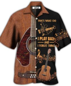 Sleeve Button Down Guitar Hawaiian Shirt Gifts Idea