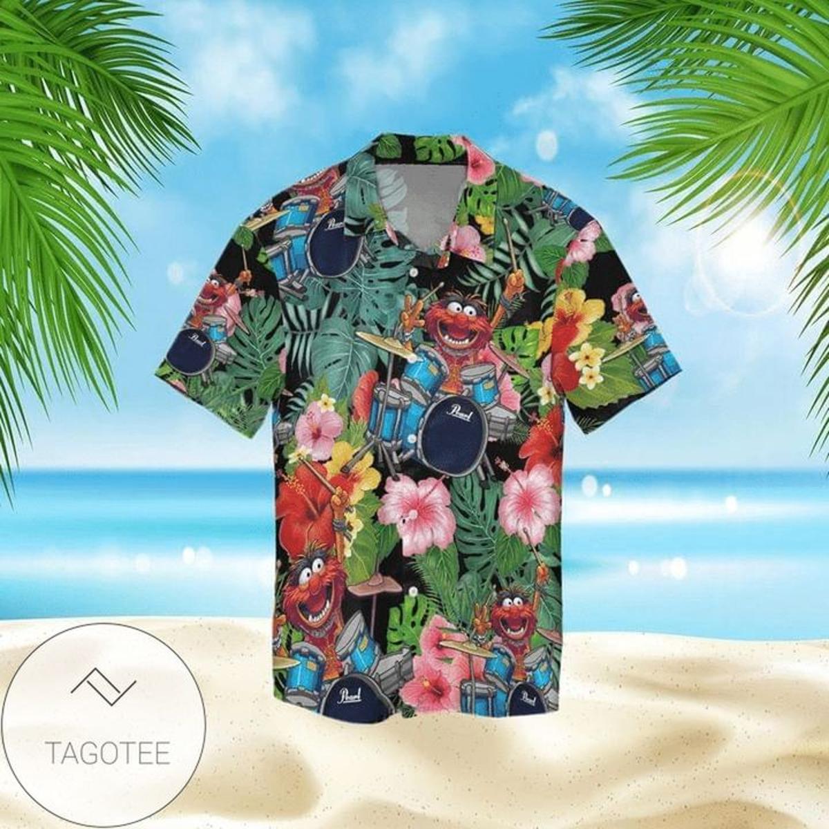 The Muppet Show Kermit The Frog Tropical Hawaiian Shirt Gift