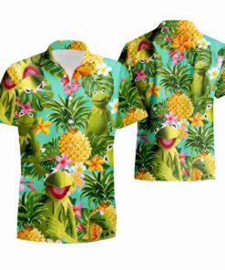 Let’s Drum Animal The Muppet Show 80s Vintage Summer Aloha Tropical Hawaiian Shirt