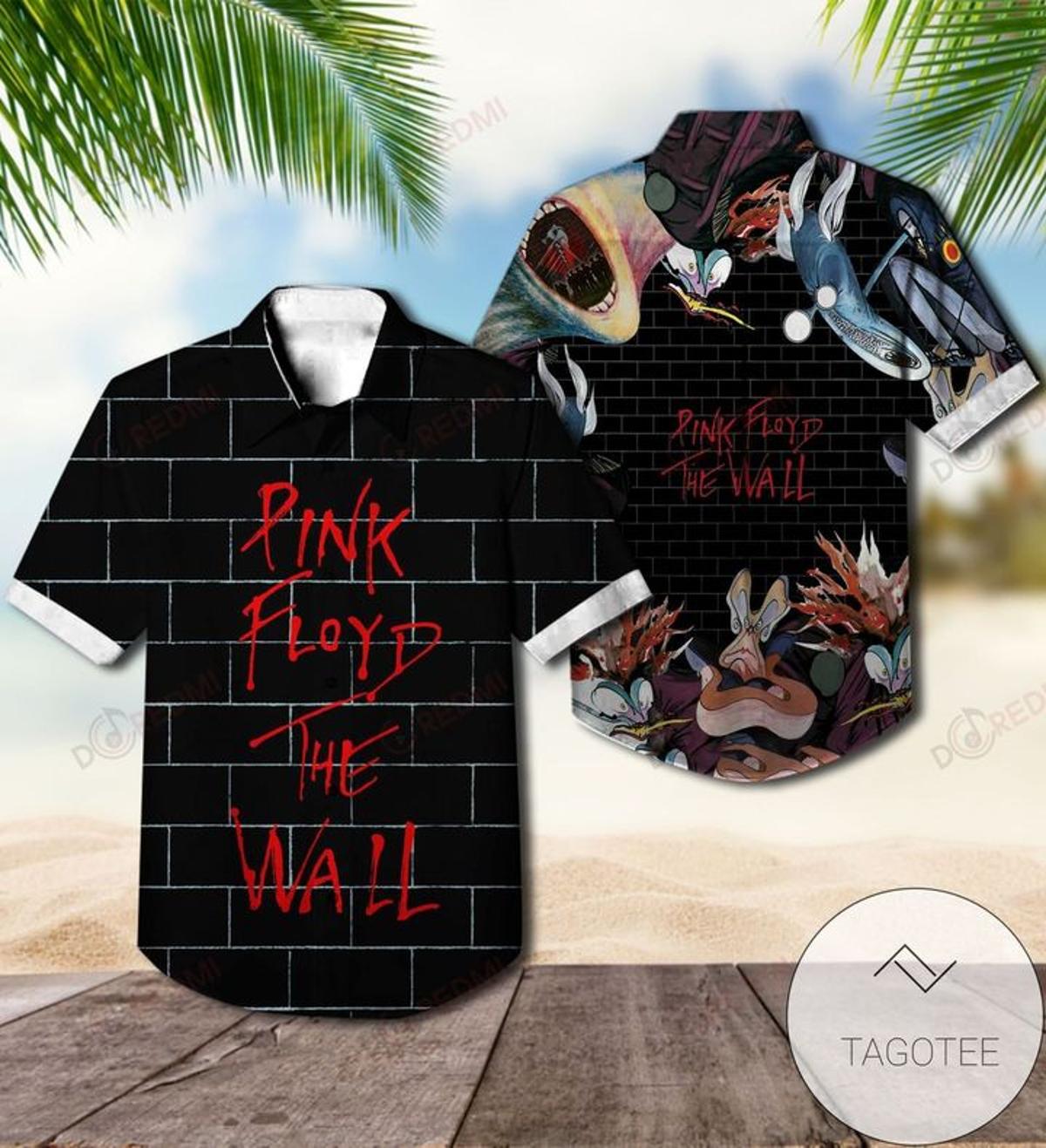 Vintage Collage Universal Pink Floyd Hawaiian Shirt