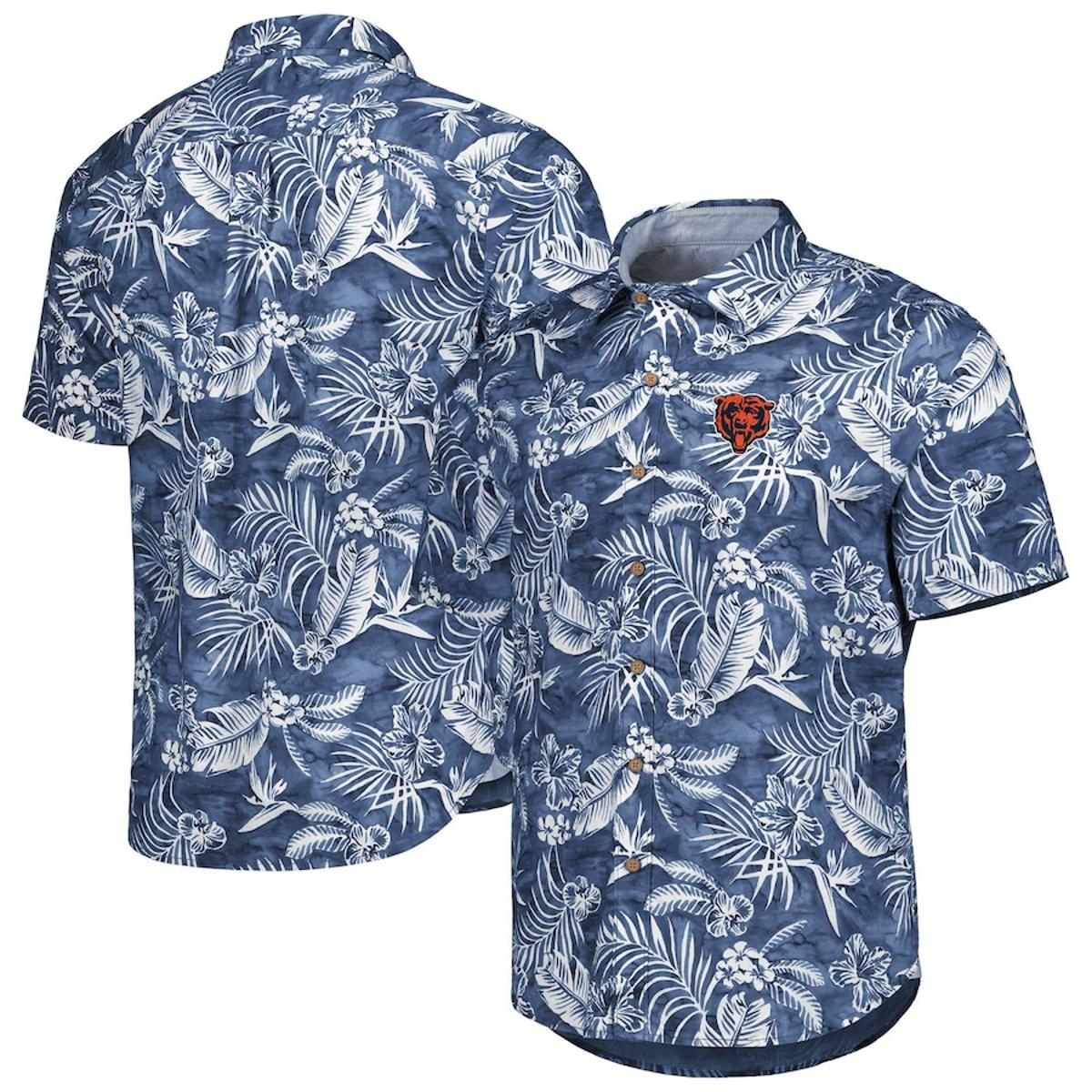 Hawaiian Chicago Bears Navy Thematic Shirt