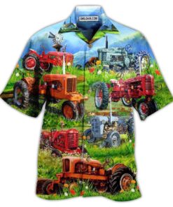 Personalized Tractor Lover Tropical Apparel Hawaiian Shirt