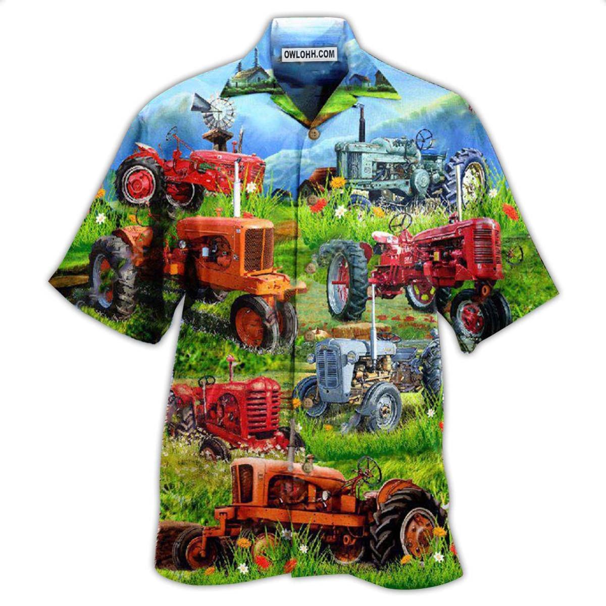 Vintage Tractor Hawaiian Shirt Best Gift