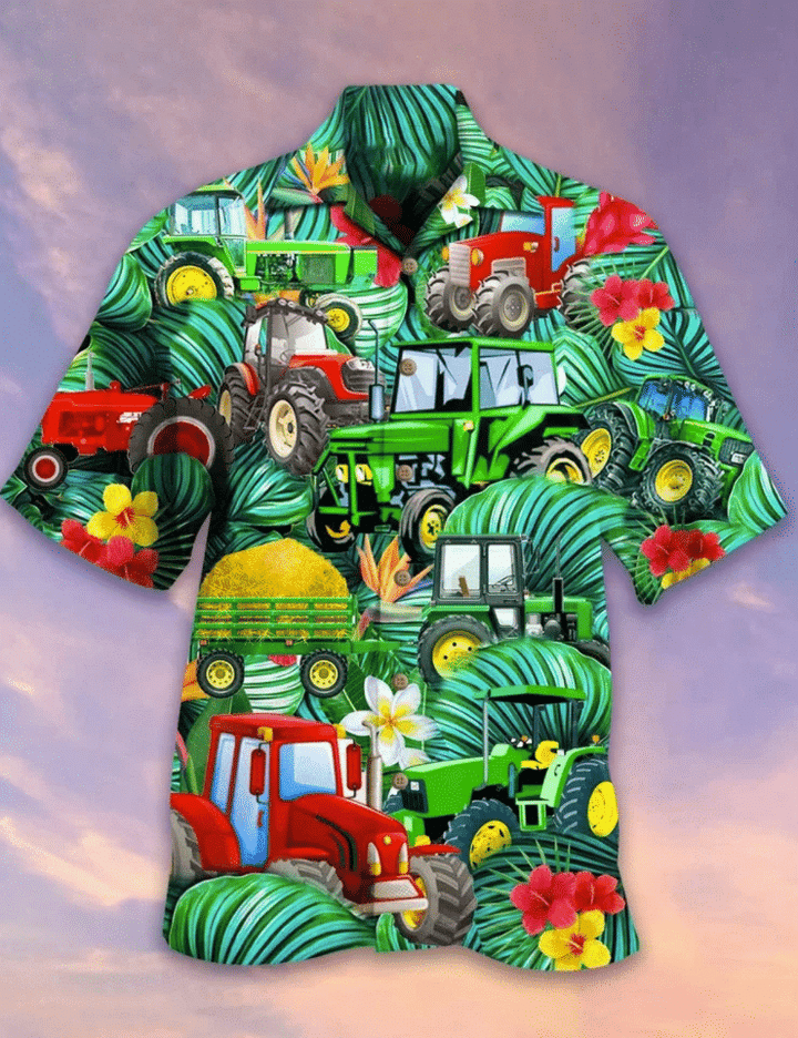 Vintage Tractor Hawaiian Shirt Best Gift