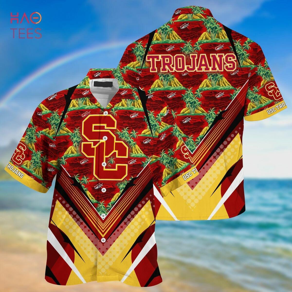 Trojans Custom Name Green Usc Hawaiian Shirt