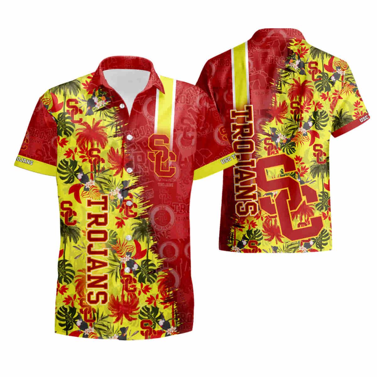 Trojans Stress Blessed Usc Hawaiian Shirt Outfit For Men