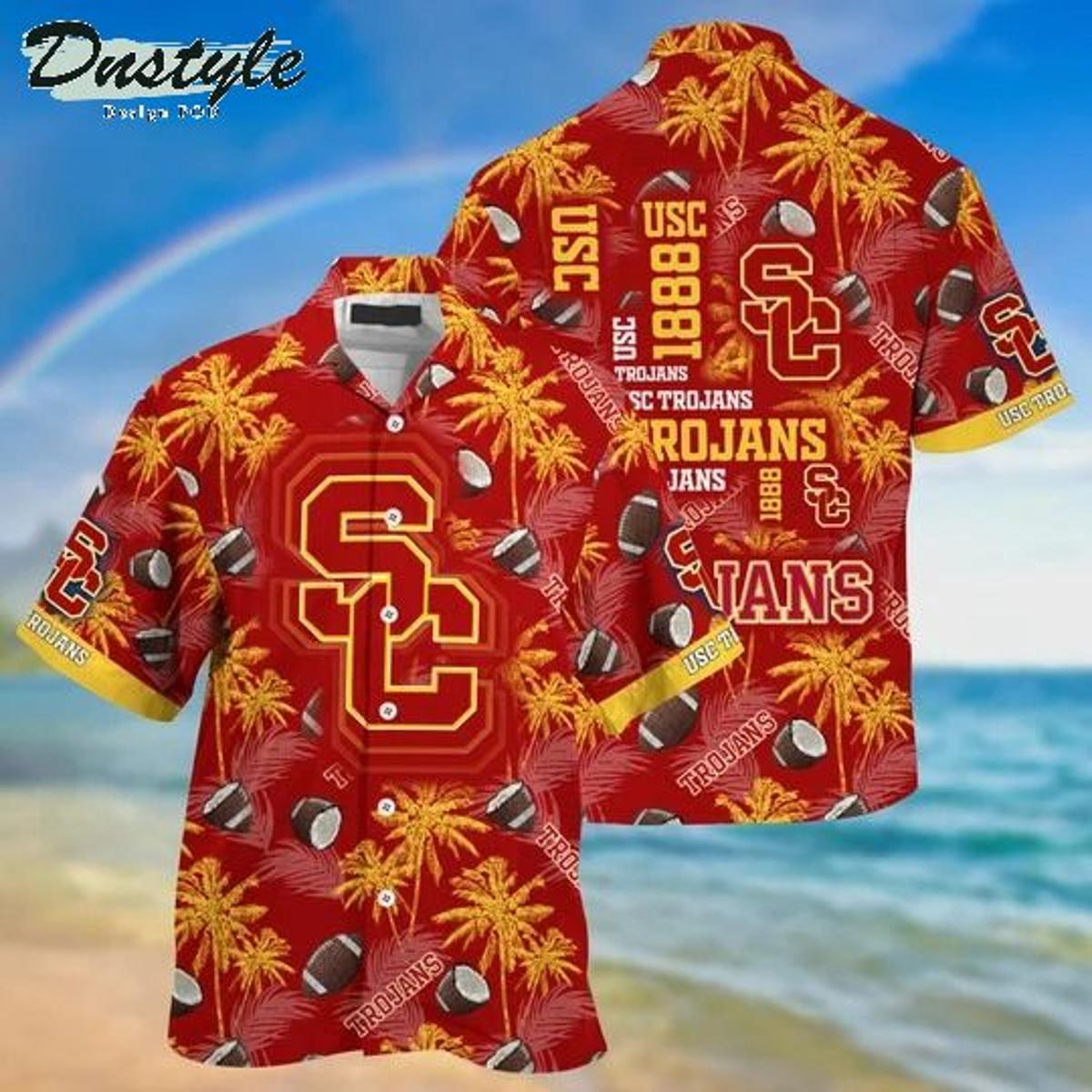 Set Camouflage Vintage Usc Hawaiian Shirt