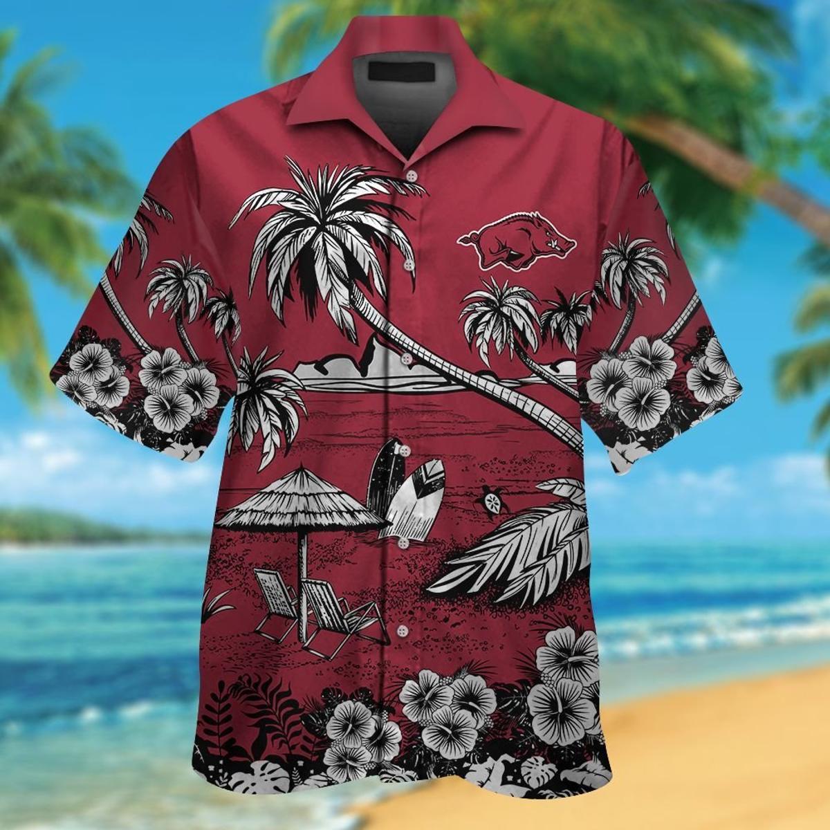 Beach Wear Short Sleeve Razorback Hawaiian Shirt For Men Women