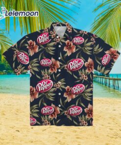 Tropical Flower Dr Pepper Hawaiian Shirt For Men Women