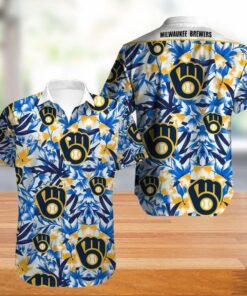 Tropical Flower Summer Milwaukee Brewers Hawaiian Shirt For Men Women