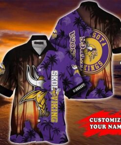 Tropical Island Personalized Minnesota Vikings Hawaiian Shirt