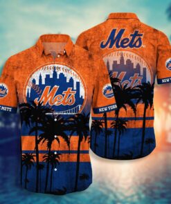 Vintage Mlb New York Mets Hawaiian Shirt Outfit For Men