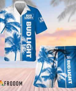 Tropical Palm Bud Light Hawaiian Shirt For Women