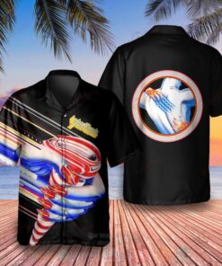 Graphic Print Short Sleeve Judas Priest Hawaiian Shirt Outfit For Men