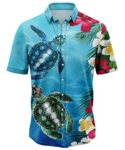 Turtle Floral Hawaiian Shirt Best Gift For Fans