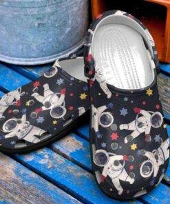 Snoopy Usa Flag Puzzle Pieces Astronaut Crocs For Fans