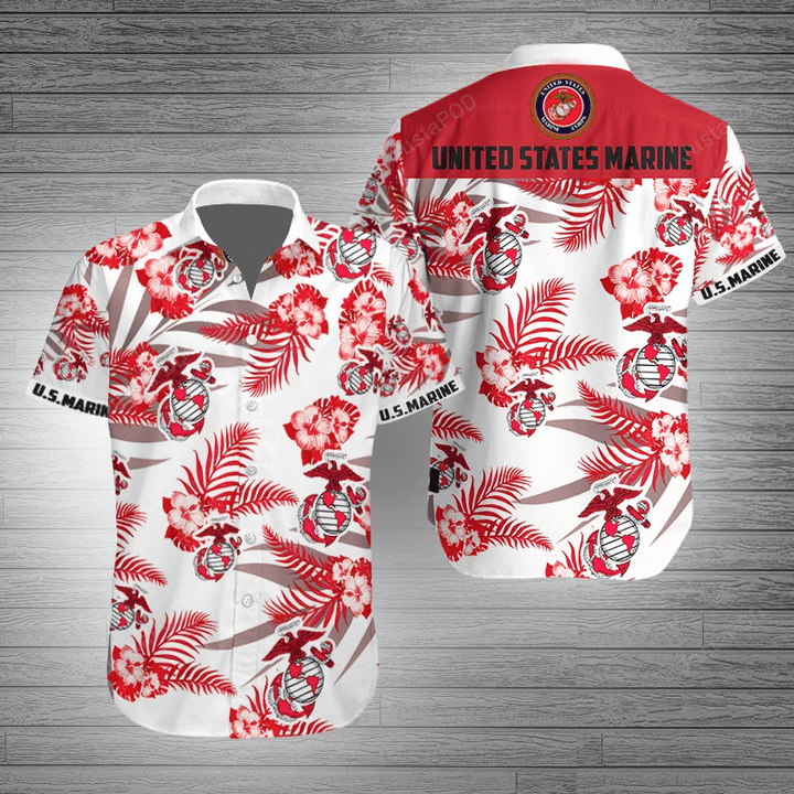 Marine Corps Hawaiian Shirt Gifts For Military Veteran Custom