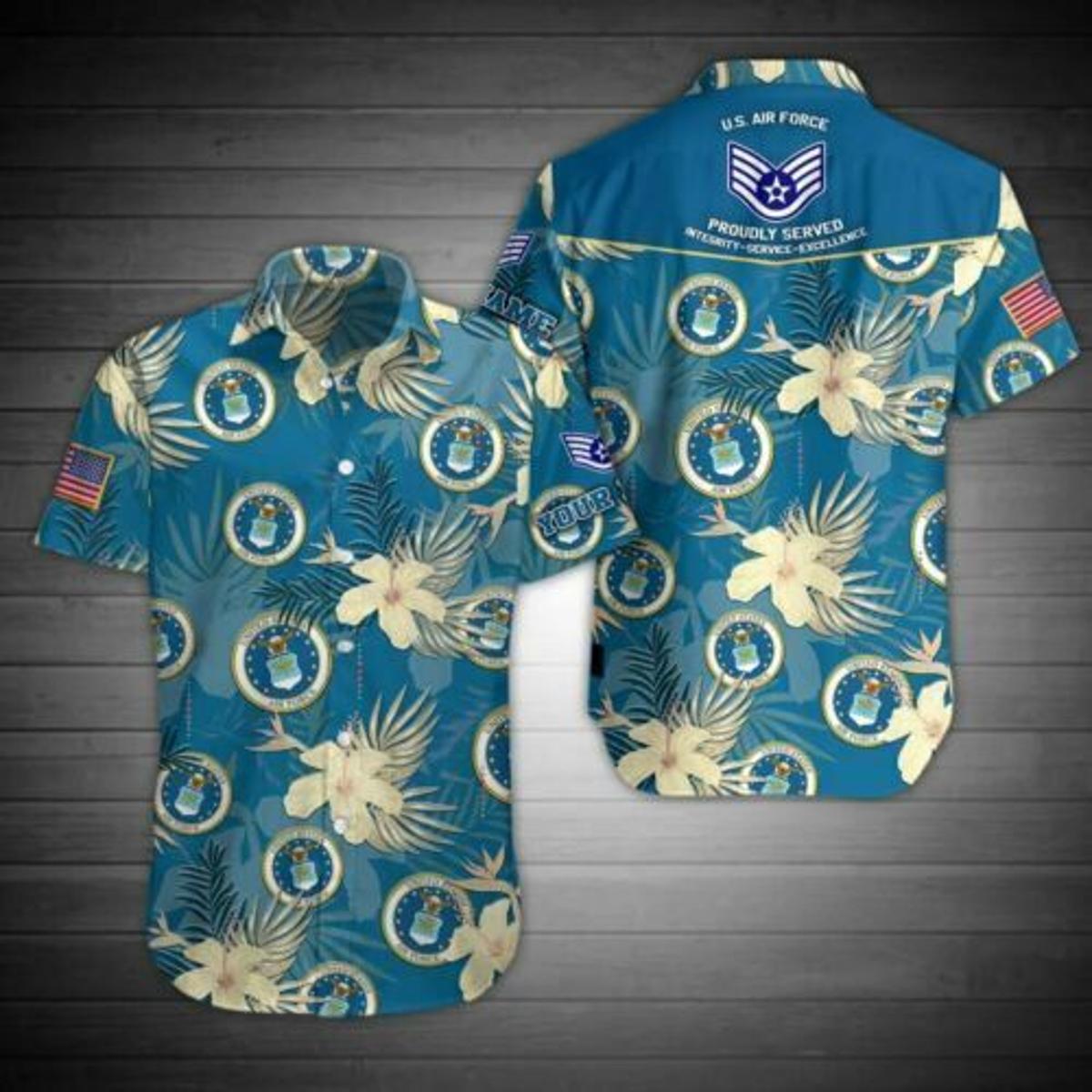 Military Air Force Hawaiian Shirt For Men & Women