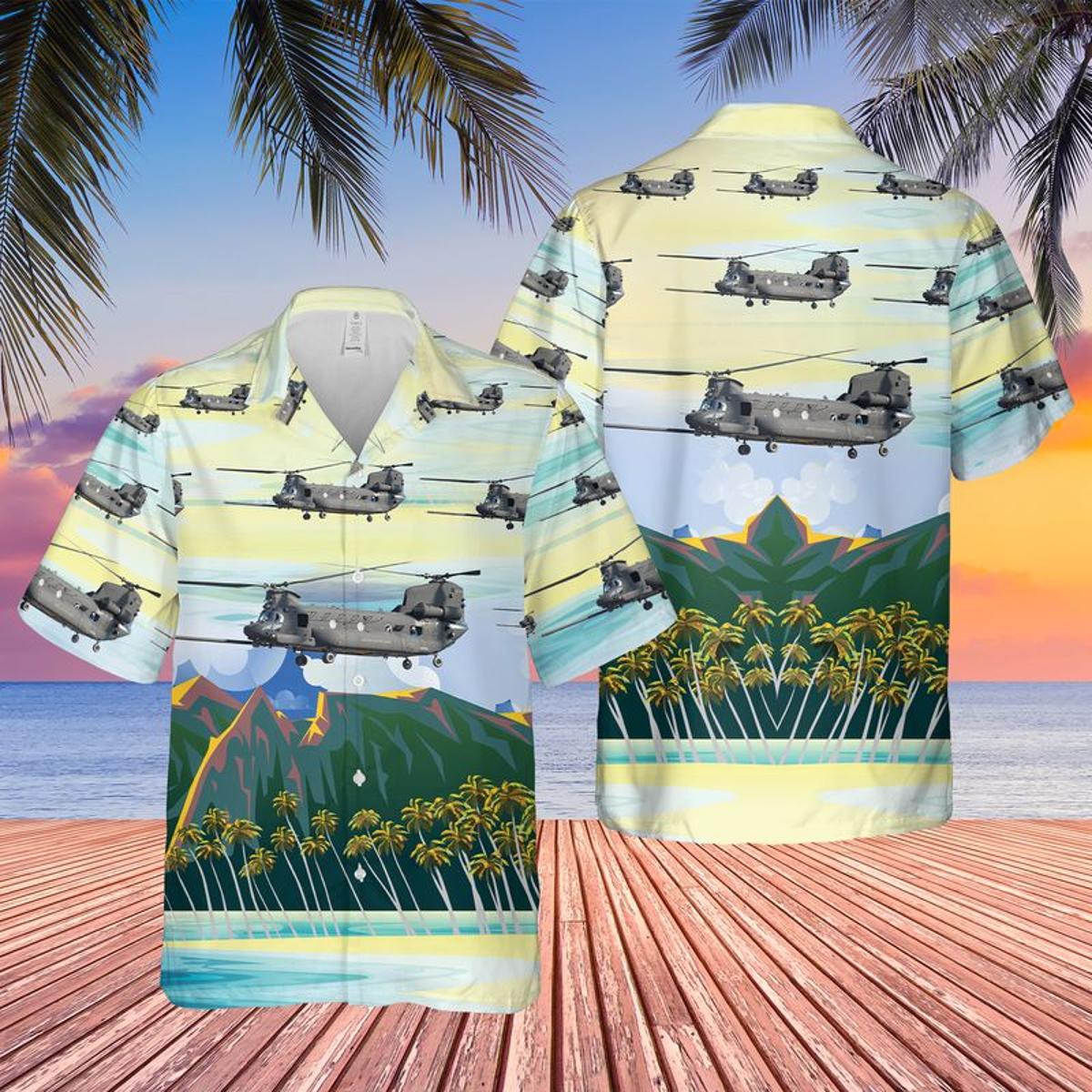 Us Army Mh-47g Chinook Of 160th Special Operations Aviation Hawaiian Shirts