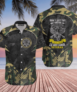 Us Army Ranger Veteran Camo Hawaiian Shirt Gift