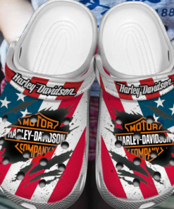 Us Flag Adults Harley Crocs