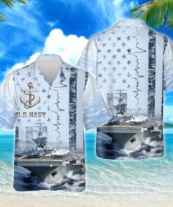 Us Navy Aircraft Carrier Hawaiian Shirt