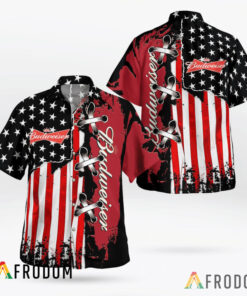 Usa Flag Budweiser Hawaiian Shirt For Men Women