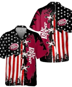 Usa Flag Dr Pepper Hawaiian Shirt Outfit For Men