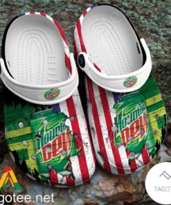 Usa Flag Mountain Dew Crocs Best Gift For Fans