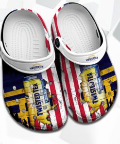 Usa Flag Pattern Twisted Tea Crocs Best Gift For Fans