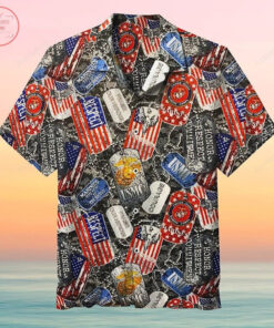 Usmc Marines Dog Tags Hawaiian Shirt For Fans