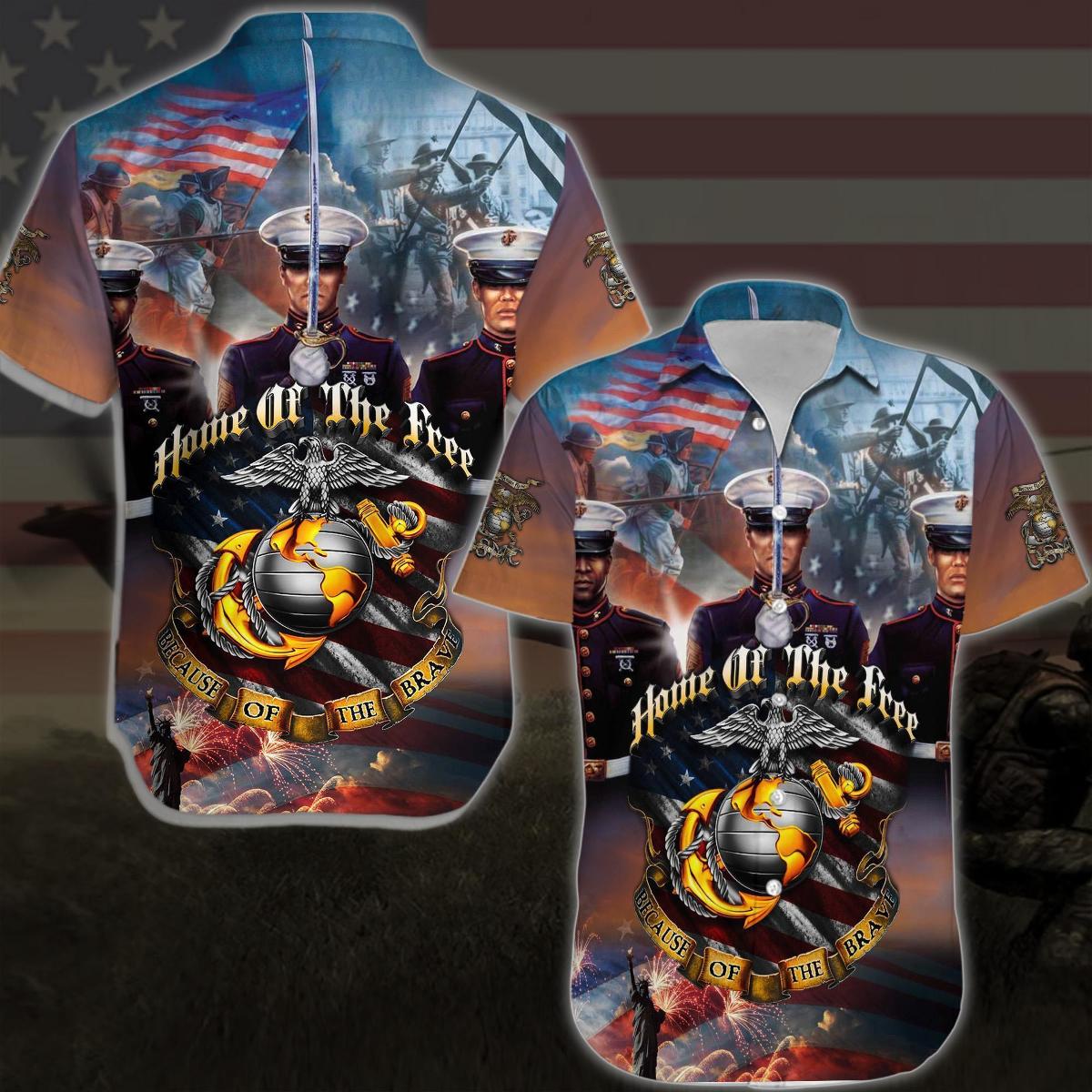 Usmc Aloha Hawaiian Shirt For Summer Gift For Marines