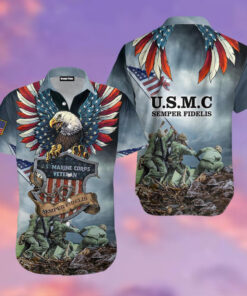 Marine Corps Hawaiian Shirt Gifts For Military Veteran Custom