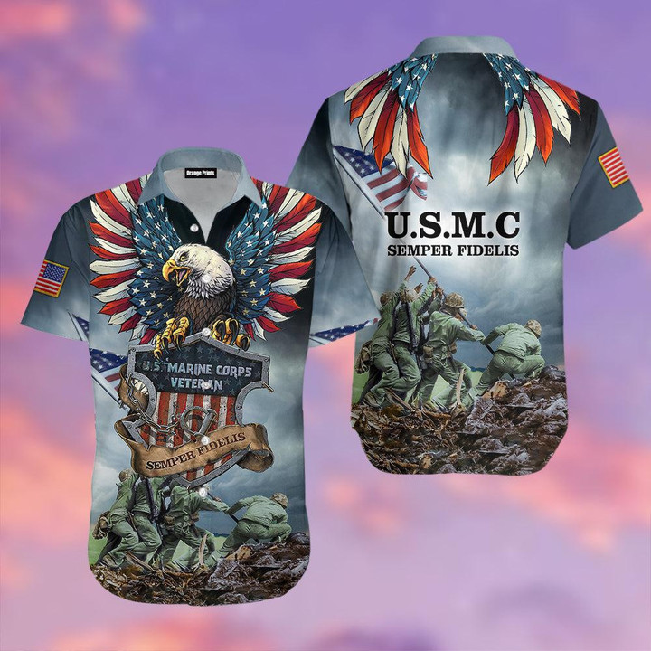 Marine Corps Semper Fidelis Hawaiian Shirts Gift