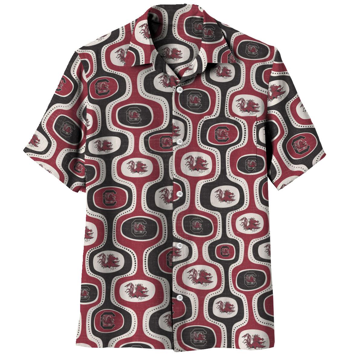 Ncaa South Carolina Garnet Flowers Gamecock Hawaiian Shirt