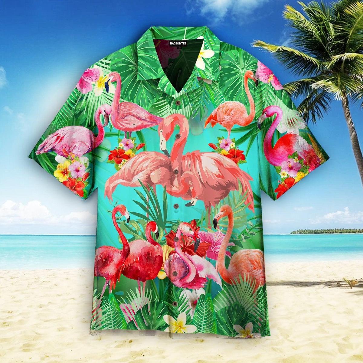 I’m Flocking Retired Flamingo Hawaiian Shirt Womens