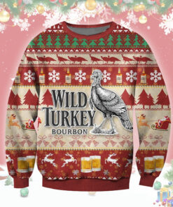 Wild Turkey Bourbon Ugly Christmas Sweater For Fans