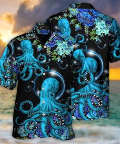 With Flower Beauttiful Day Hawaiian Shirt Octopus Gifts Idea
