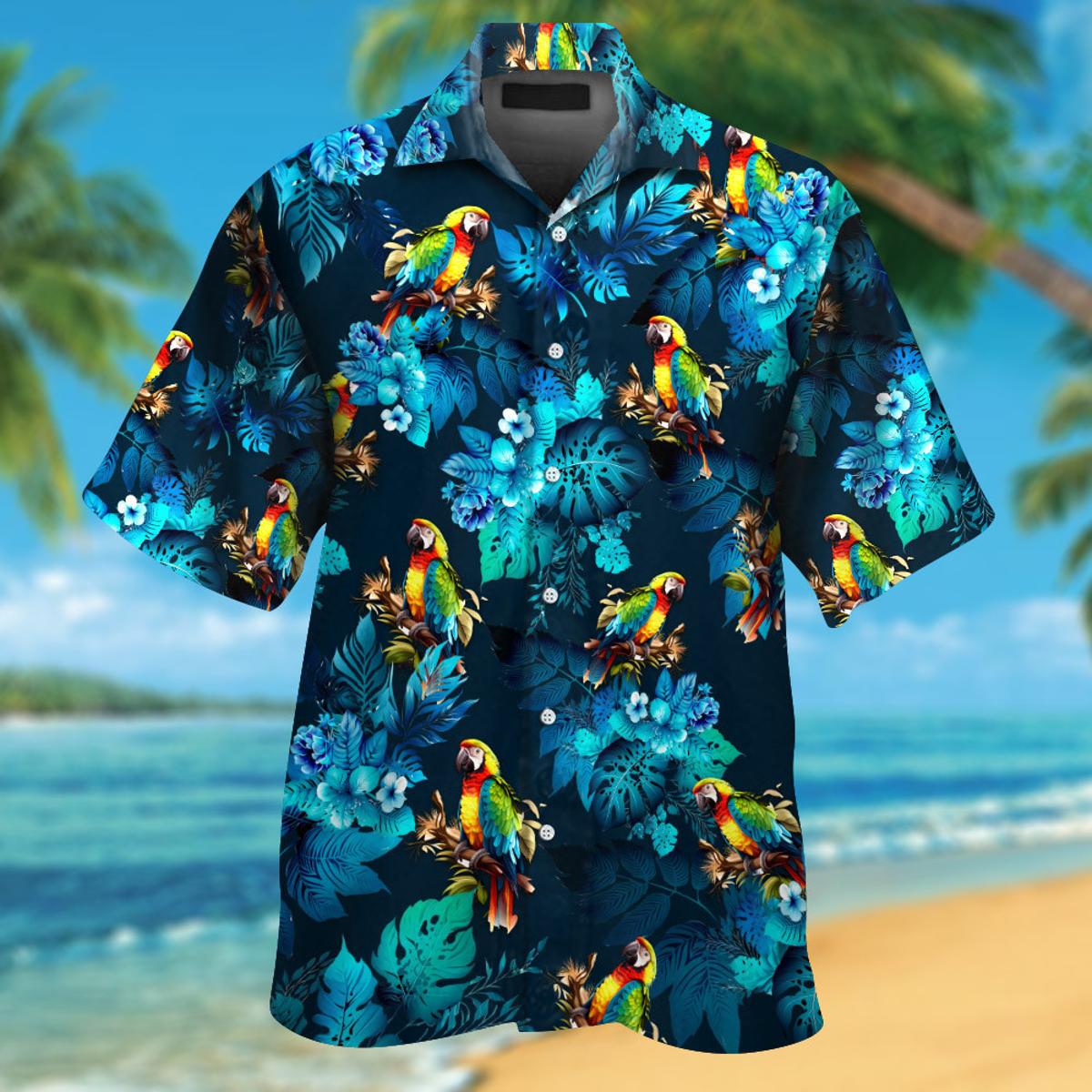 Tropical Tropical Parrot Shirt Outfit For Men